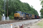 CSX 3158 leads train L619-02 southbound